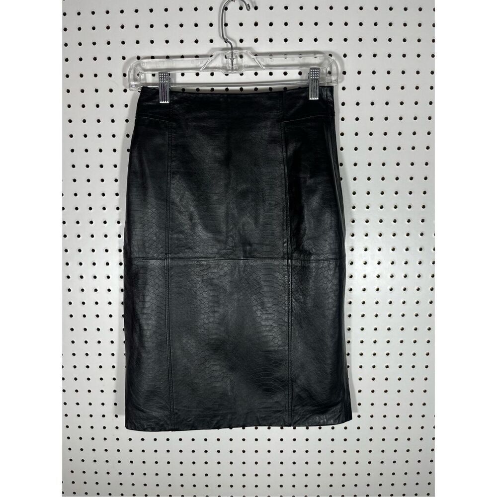 Halogen snakeskin leather skirt size 2P